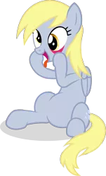 Size: 3424x5673 | Tagged: safe, artist:capt-nemo, derpibooru import, derpy hooves, pony, absurd resolution, belly, cute, derpabetes, funny face, silly, silly pony, simple background, sitting, solo, tongue out, transparent background, vector