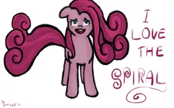 Size: 640x400 | Tagged: artist:mittyke, derpibooru import, junji ito, pinkamena diane pie, pinkie pie, safe, solo, uzumaki