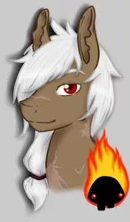 Size: 442x750 | Tagged: safe, artist:twitchygreyfox, derpibooru import, oc, oc:fire ant, unofficial characters only, earth pony, pony, cutie mark, scar, solo