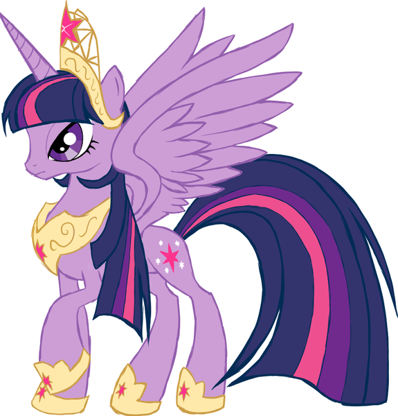 Size: 875x913 | Tagged: safe, artist:coma392, derpibooru import, twilight sparkle, twilight sparkle (alicorn), alicorn, pony, big crown thingy, female, hoof shoes, jewelry, mare, narrowed eyes, older, peytral, pixiv, regalia, solo, ultimate twilight