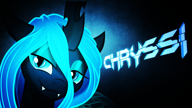 Size: 1920x1080 | Tagged: artist:equestriandeviants, artist:yanoda, close-up, derpibooru import, fangs, glow, queen chrysalis, safe, solo, vector, wallpaper