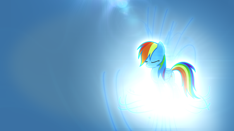 Size: 1920x1080 | Tagged: artist:lugiponi, artist:noirpony, derpibooru import, eyes closed, lens flare, rainbow dash, safe, simple background, solo, vector, wallpaper