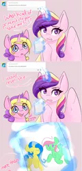 Size: 1282x2678 | Tagged: artist:sugarberry, ask-cadance, caught, comic, cute, derpibooru import, offspring, parent:princess cadance, parent:shining armor, parents:shiningcadance, princess cadance, princess skyla, safe, tumblr