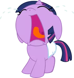 Size: 1245x1307 | Tagged: safe, artist:mighty355, derpibooru import, twilight sparkle, pony, baby, baby pony, babylight sparkle, base used, crying, cute, dawwww, diaper, diapered, diapered filly, filly, foal, infant, newborn, recolor, solo, twiabetes, white diaper