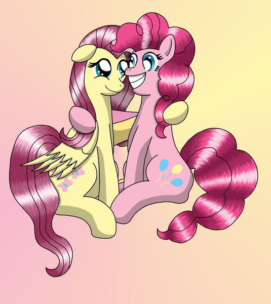 Size: 2464x2764 | Tagged: artist:heartshielder1991, derpibooru import, fluttershy, pinkie pie, safe