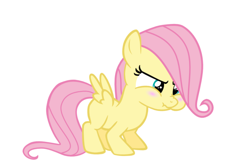 Size: 900x600 | Tagged: artist:s.guri, blushing, cute, derpibooru import, filly, fluttershy, for whom the sweetie belle toils, frown, puffy cheeks, safe, scrunchy face, shyabetes, simple background, solo, transparent background, vector, younger