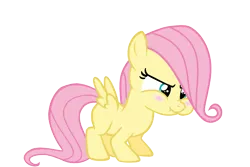 Size: 900x600 | Tagged: artist:s.guri, blushing, cute, derpibooru import, filly, fluttershy, for whom the sweetie belle toils, frown, puffy cheeks, safe, scrunchy face, shyabetes, simple background, solo, transparent background, vector, younger