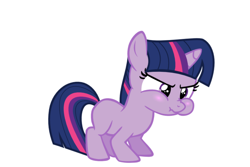 Size: 900x600 | Tagged: artist:s.guri, blushing, cute, derpibooru import, filly, for whom the sweetie belle toils, frown, puffy cheeks, safe, scrunchy face, simple background, solo, transparent background, twiabetes, twilight sparkle, vector, younger