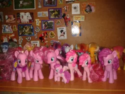 Size: 1280x960 | Tagged: apple bloom, applejack, blind bag, brushable, cutie mark crusaders, derpibooru import, fluttershy, irl, mane six, much pinkie, official, pinkie pie, rainbow dash, rarity, saddle, safe, scootaloo, sweetie belle, too many pinkie pies, toy, twilight sparkle, vinyl scratch