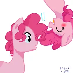 Size: 512x512 | Tagged: artist:megaimpact, bubble berry, bubblepie, derpibooru import, exclamation point, female, male, pinkie pie, prank, rule 63, safe, selfcest, self ponidox, shipping, straight, surprise, upside down