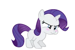 Size: 900x600 | Tagged: artist:s.guri, blushing, cute, derpibooru import, filly, for whom the sweetie belle toils, frown, puffy cheeks, raribetes, rarity, safe, scrunchy face, simple background, solo, transparent background, vector, younger