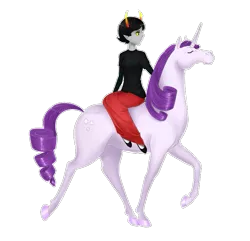 Size: 777x750 | Tagged: safe, artist:aneogyps, derpibooru import, rarity, pony, unicorn, clothes, duo, eyes closed, female, hoers, homestuck, kanaya maryam, mare, realistic horse legs, riding, simple background, skirt, teenager, transparent background, troll (homestuck)