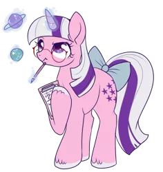 Size: 550x583 | Tagged: artist:lulubell, clipboard, derpibooru import, g1, g1 to g4, generation leap, glasses, safe, simple background, solo, transparent background, twilight sparkle