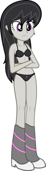 Size: 809x2967 | Tagged: suggestive, artist:zacatron94, derpibooru import, edit, octavia melody, equestria girls, belly button, bra, breasts, clothes, cutie mark underwear, equestria girls-ified, female, panties, simple background, solo, solo female, transparent, transparent background, underwear, underwear edit, vector