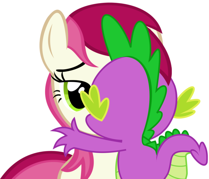 Size: 1422x1216 | Tagged: safe, artist:titanium-pony, artist:twilightpoint, derpibooru import, edit, roseluck, spike, earth pony, pony, bedroom eyes, crack shipping, female, kissing, love, male, mare, shipping, simple background, spikeluck, straight, transparent background, vector