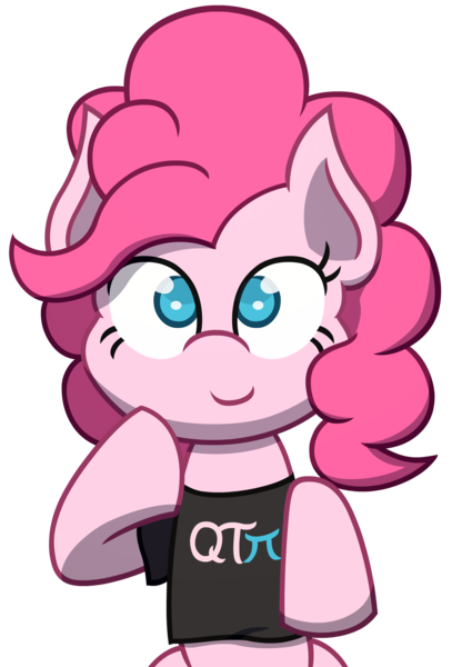 Size: 1560x2250 | Tagged: safe, artist:redenchilada, derpibooru import, pinkie pie, pony, clothes, cute, diapinkes, looking at you, no pupils, pi, qt, shirt, simple background, solo, transparent background