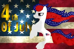 Size: 900x597 | Tagged: safe, artist:pedrohander, derpibooru import, oc, oc:freedom heart, unofficial characters only, pegasus, pony, 4th of july, american, american independence day, flag, independence day, solo, united states