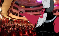 Size: 600x367 | Tagged: artist:drpain, audience, derpibooru import, edit, irl, lord tirek, opera, photo, ponies in real life, safe