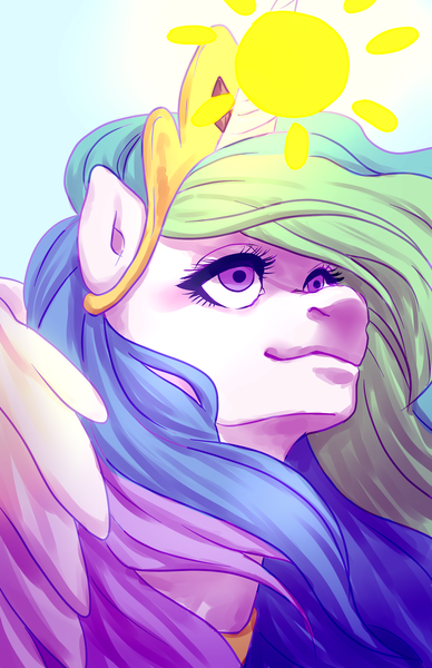 Size: 1242x1920 | Tagged: artist:bro-hoofle, derpibooru import, portrait, princess celestia, safe, solo