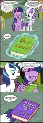 Size: 713x2000 | Tagged: safe, artist:madmax, derpibooru import, shining armor, twilight sparkle, twilight sparkle (alicorn), twilight velvet, alicorn, pony, anachronism, blu-ray, book, check your privilege, comic, female, hilarious in hindsight, infertility, magic, mare, saddle bag, shipper on deck, that pony sure does want grandfoals