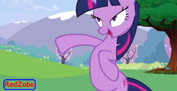 Size: 1048x541 | Tagged: a canterlot wedding, angry, animated, blinking, derpibooru import, edit, frown, glare, gritted teeth, logic, mismatched eyes, pointing, raised eyebrow, safe, screencap, snorting, solo, twilight sparkle, underhoof
