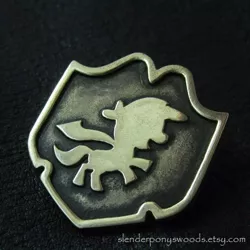 Size: 500x500 | Tagged: artist:strzygon, bronze, brooch, craft, cutie mark crusaders patch, derpibooru import, etsy, irl, jewelry, photo, safe, traditional art