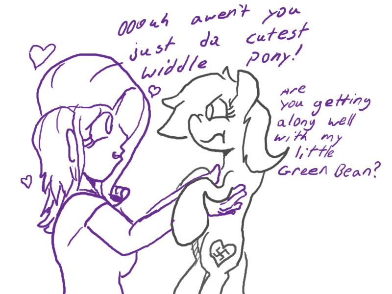 Size: 800x600 | Tagged: safe, artist:storyteller, deleted from derpibooru, derpibooru import, rarity, oc, oc:aryanne, human, /mlp/, anonpone in humanestria, anonymous, comic, cyoa, engrish, humanized, love story, monochrome, nazi, scrunchy face, simple background, sketch, swastika, white background