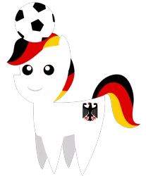 Size: 914x1103 | Tagged: artist:cloudyglow, derpibooru import, football, germany, nation ponies, pointy ponies, safe, solo, world cup