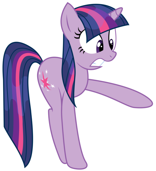 Size: 4113x4500 | Tagged: safe, artist:kooner-cz, artist:maximillianveers, derpibooru import, twilight sparkle, unicorn, feeling pinkie keen, absurd resolution, pointing, simple background, solo, transparent background, unicorn twilight, vector, wet mane