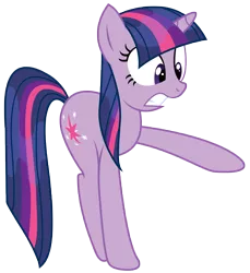 Size: 4113x4500 | Tagged: safe, artist:kooner-cz, artist:maximillianveers, derpibooru import, twilight sparkle, unicorn, feeling pinkie keen, absurd resolution, pointing, simple background, solo, transparent background, unicorn twilight, vector, wet mane