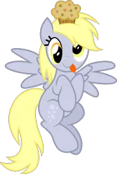 Size: 6377x9430 | Tagged: safe, artist:drawponies, artist:xxphantomxxx, derpibooru import, derpy hooves, pegasus, pony, :p, absurd resolution, female, mare, muffin, simple background, solo, svg, transparent background, vector