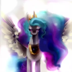 Size: 2000x2000 | Tagged: artist:saoiirse, derpibooru import, elements of power, princess celestia, safe, solo