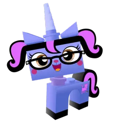 Size: 1024x1059 | Tagged: artist:aleximusprime, crossover, derpibooru import, gift art, lego, oc, oc:pixelkitties, safe, simple background, solo, species swap, the lego movie, transparent background, unikitty, unofficial characters only