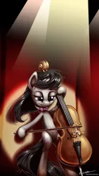 Size: 1125x2000 | Tagged: artist:esuka, cello, crying, derpibooru import, musical instrument, octavia melody, safe, solo, spotlight