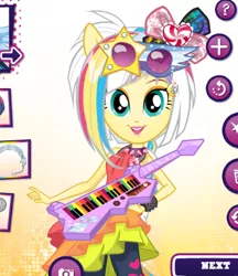 Size: 434x503 | Tagged: safe, derpibooru import, oc, unofficial characters only, equestria girls, rainbow rocks, musical instrument, palindrome get, pony ears, rockified, synthesizer