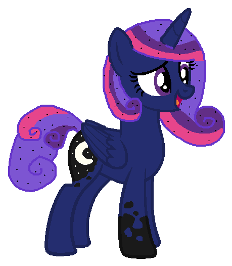 Size: 459x526 | Tagged: safe, artist:twiily-bases, artist:zerada, derpibooru import, oc, oc:midnight moon, unofficial characters only, alicorn, pony, alicorn oc, base used, magical lesbian spawn, offspring, parent:princess luna, parent:twilight sparkle, parents:twiluna, solo