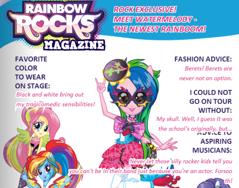 Size: 780x614 | Tagged: safe, derpibooru import, drama letter, fluttershy, rainbow dash, rarity, watermelody, equestria girls, rainbow rocks, background human, become an equestria girl, rockified, solo focus