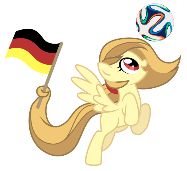 Size: 4222x3857 | Tagged: artist:estories, derpibooru import, flag, football, germany, oc, oc:alice goldenfeather, safe, simple background, solo, transparent background, unofficial characters only, vector, world cup