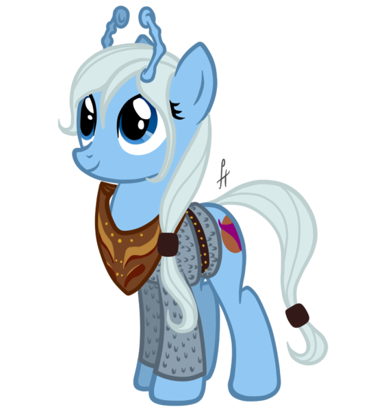 Size: 730x800 | Tagged: andorian, andorian pony, artist:hengebellika, ponified, ponified species, safe, solo, star trek