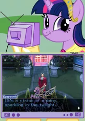 Size: 564x800 | Tagged: safe, derpibooru import, twilight sparkle, twilight sparkle (alicorn), alicorn, pony, ace attorney, ace attorney investigations, exploitable meme, female, mare, meme, miles edgeworth, obligatory pony, reference, tv meme, twiface