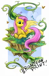 Size: 1242x1920 | Tagged: angel bunny, artist:hobbes-maxwell, bird, butterfly, floating island, fluttershy, mouse, safe, solo