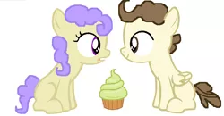 Size: 988x515 | Tagged: safe, artist:3d4d, derpibooru import, cream puff, pound cake, colt, creamcake, cupcake, filly