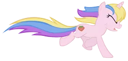 Size: 874x417 | Tagged: safe, artist:steeve, derpibooru import, holly dash, pony, unicorn, swarm of the century, background pony, eyes closed, female, mare, running, simple background, solo, transparent background, vector