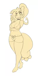 Size: 500x1000 | Tagged: anthro, anthro oc, artist:3mangos, barefoot, breasts, derpibooru import, feet, female, monochrome, oc, oc:mango, plantigrade anthro, solo, solo female, suggestive, unofficial characters only