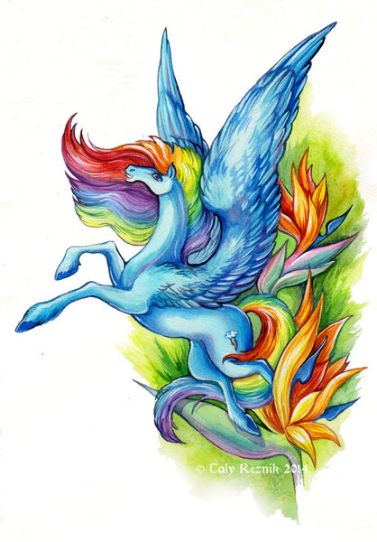 Size: 600x862 | Tagged: artist:trollgirl, derpibooru import, rainbow dash, realistic, safe, solo, traditional art