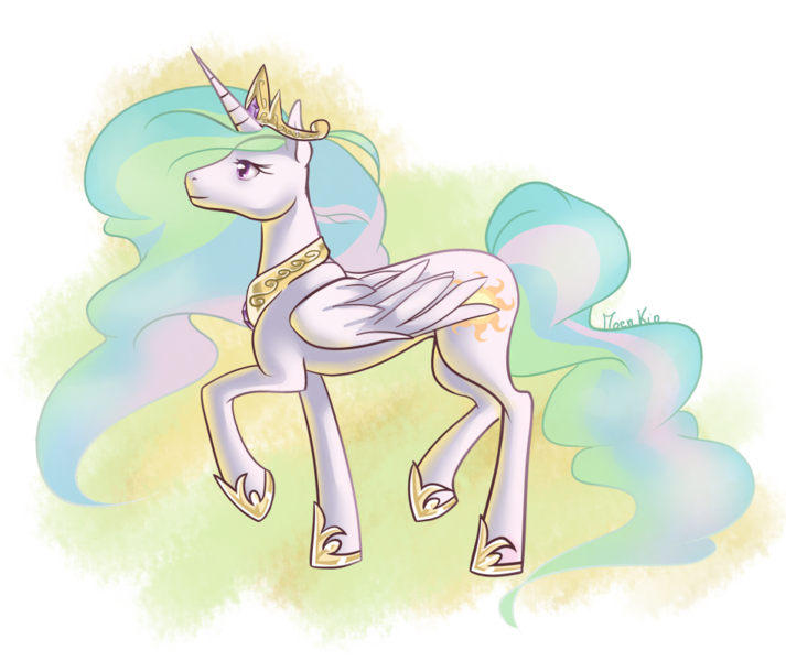 Size: 950x800 | Tagged: safe, artist:moenkin, derpibooru import, princess celestia, pony, female, horseshoes, mare, simple background, solo, transparent background