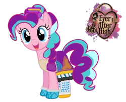Size: 992x806 | Tagged: artist:thunderfists1988, cosplay, derpibooru import, edit, ever after high, maddie, madeline hatter, ms paint, pinkie pie, safe, simple background, solo, transparent background