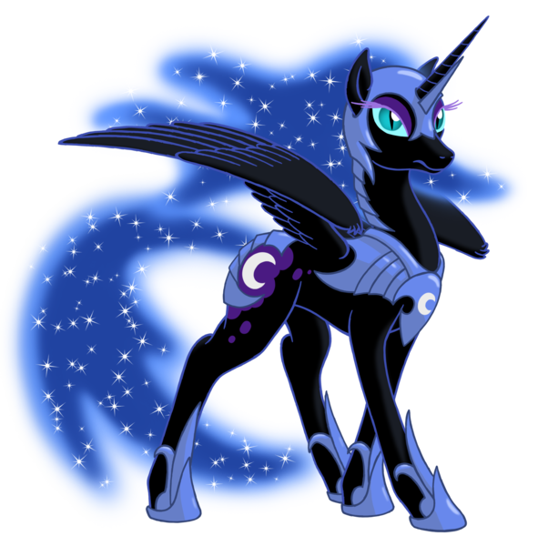 Size: 1920x1915 | Tagged: safe, artist:nebulastar985, derpibooru import, nightmare moon, alicorn, pony, solo, spread wings, wings