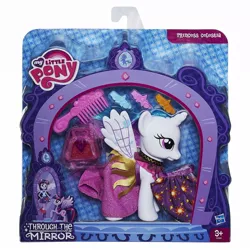 Size: 1200x1200 | Tagged: safe, derpibooru import, princess celestia, equestria girls, clothes, comb, dress, fashion style, necktie, package, purse, through the mirror, toy