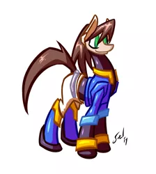 Size: 1280x1426 | Tagged: armor, artist:saliantsunbreeze, derpibooru import, megaman, megaman zx, ponified, safe, science fiction, solo, vent